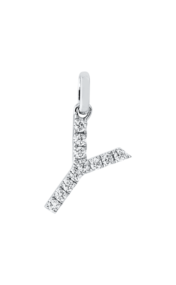 Brogle Classic letter pendant Y with diamonds Brogle Classic letter pendant Y with diamonds