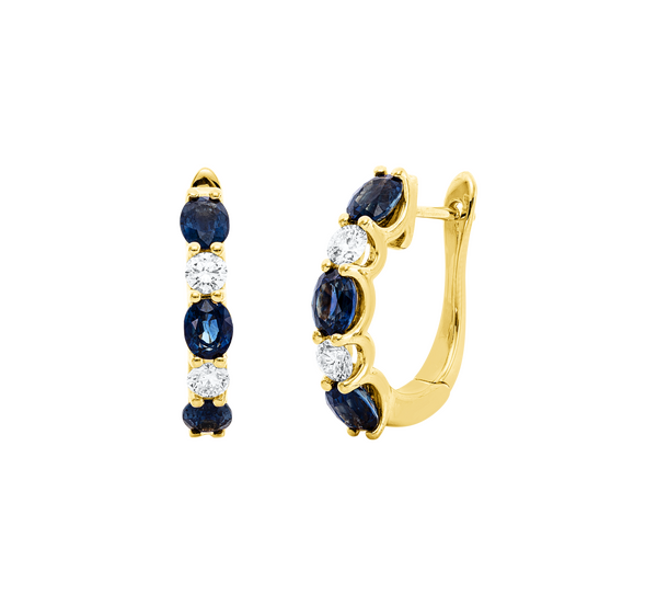 Brogle Selection sapphire hoop earrings