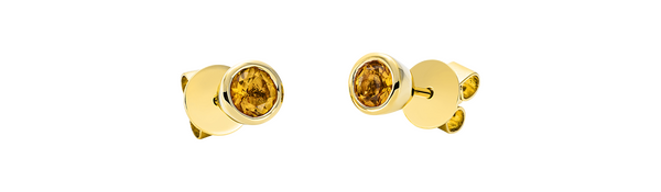Brogle Classic citrine stud earrings