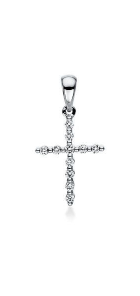 Brogle Classic cross pendant with diamonds Brogle Classic cross pendant with diamonds