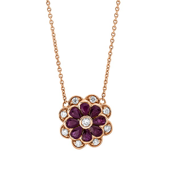 Brogle Classic necklace with ruby pendant