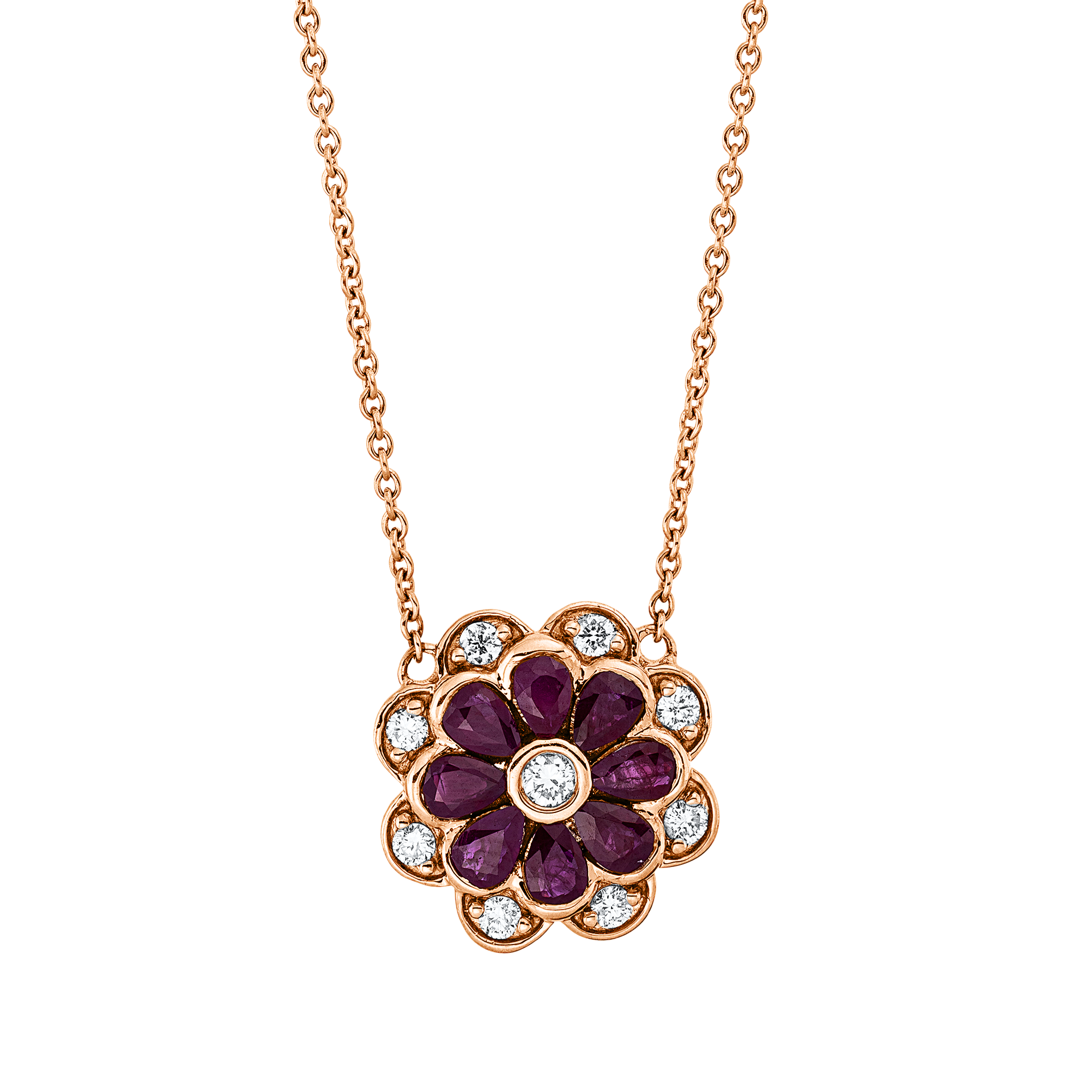 Brogle Classic necklace with ruby pendant Brogle Classic necklace with ruby pendant