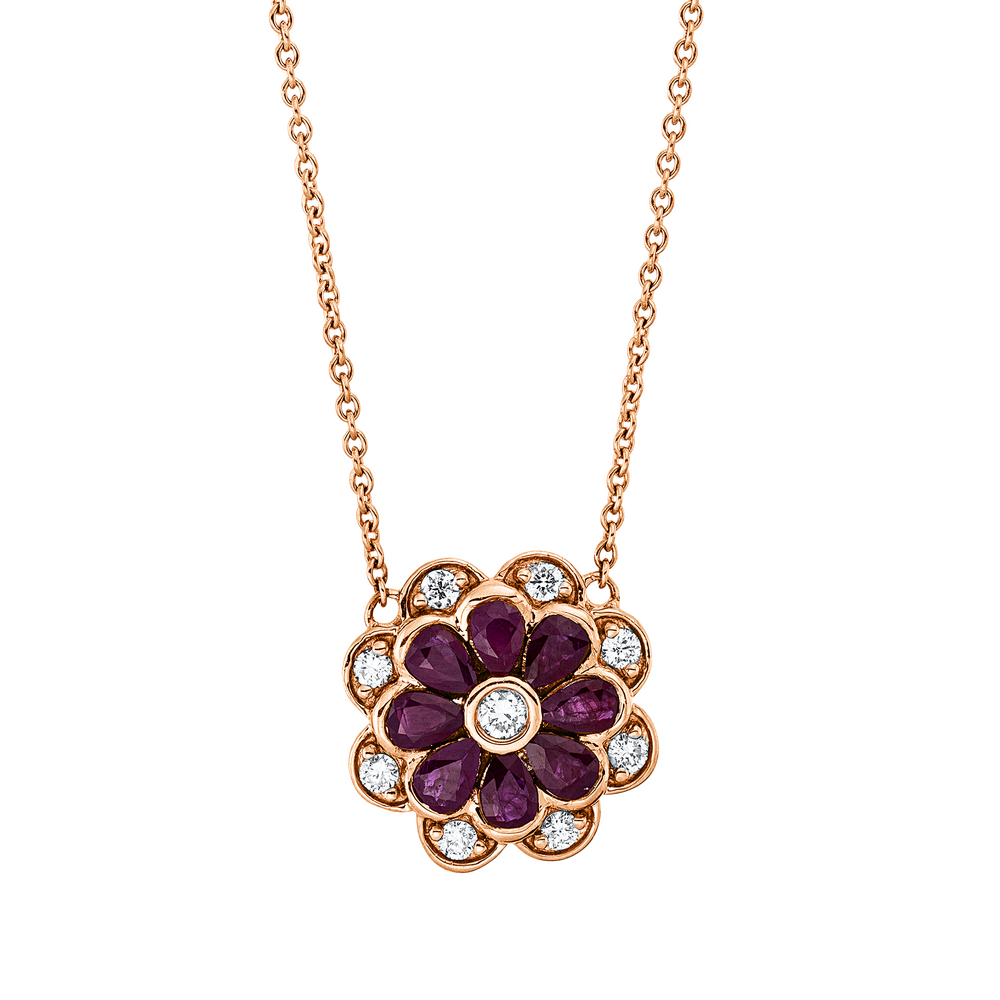 Brogle Classic necklace with ruby pendant Brogle Classic necklace with ruby pendant