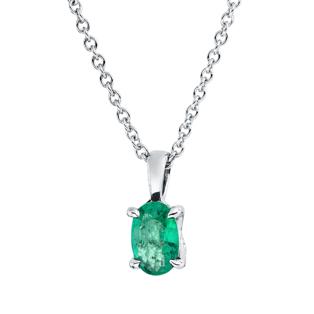 Brogle Classic necklace with emerald pendant