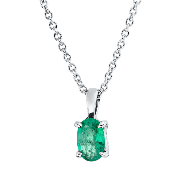 Brogle Classic necklace with emerald pendant