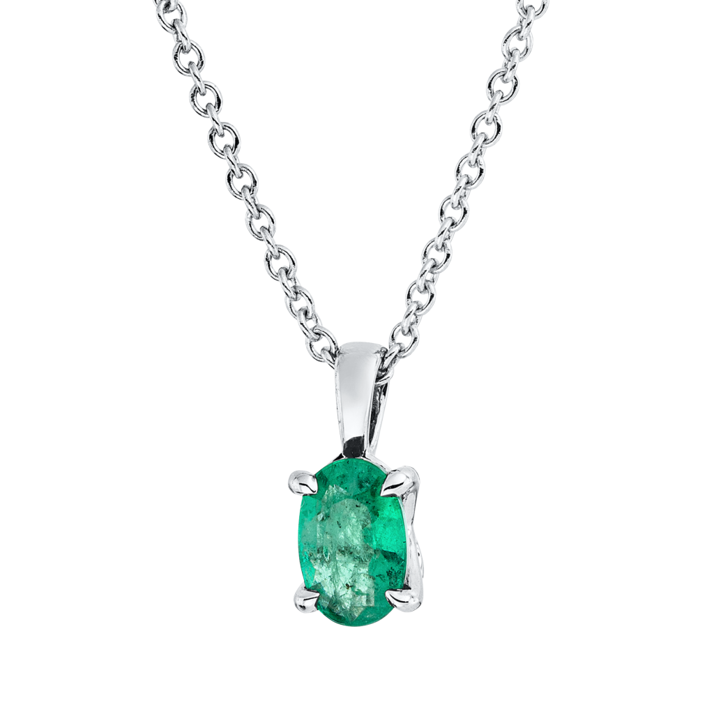 Brogle Classic necklace with emerald pendant Brogle Classic necklace with emerald pendant