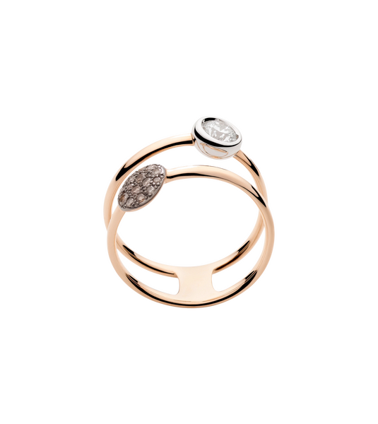 PAC3051 O6BWR DB0BR 030 Pomellato sabbia ring rose gold 18kt diamond brown diamond a8faae20cde850804
