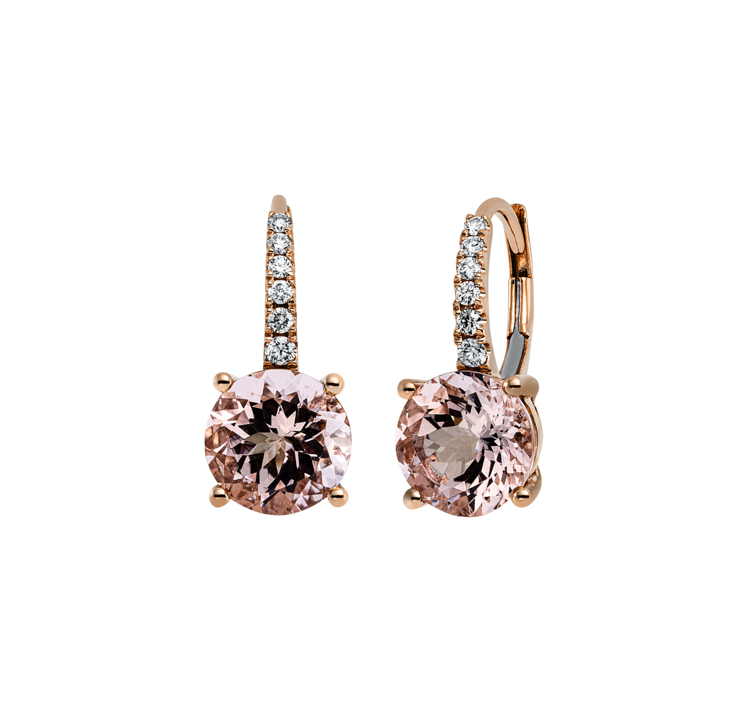 Brogle Classic Morganite Creoles Brogle Classic Morganite Creoles
