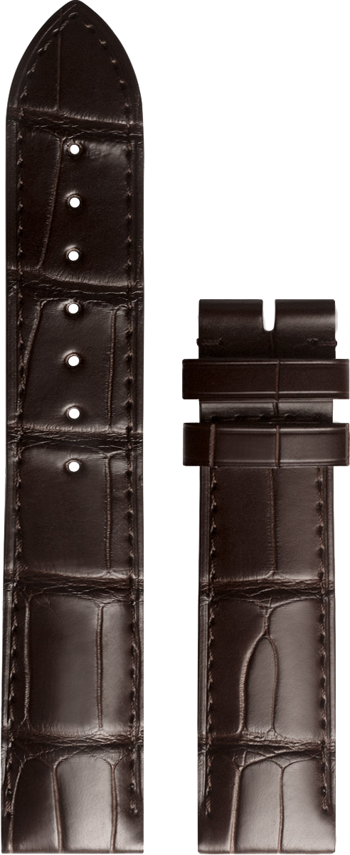 Longines Flagship Heritage brown alligator leather strap 19/17mm