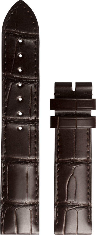Longines Flagship Heritage brown alligator leather strap 19/17mm