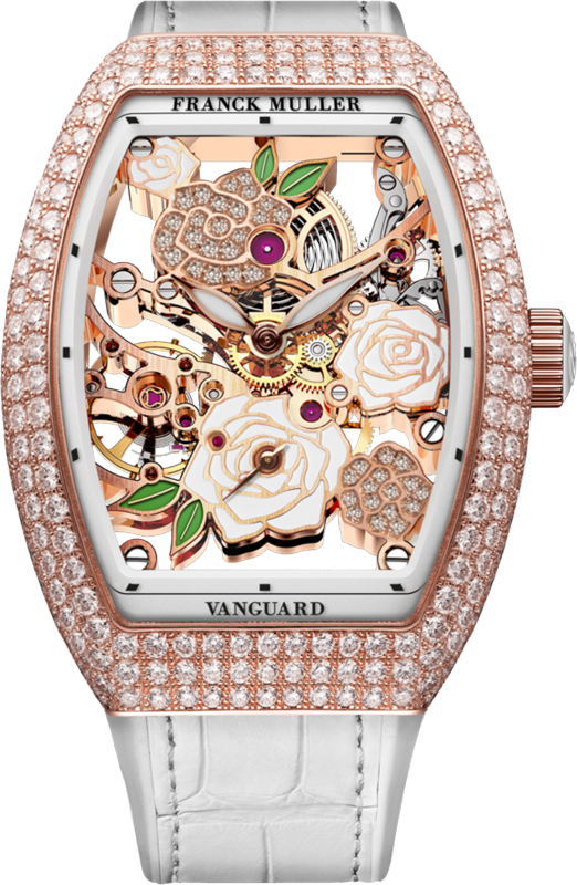 Franck Muller Vanguard Rose Skeleton 42.3 x 32mm