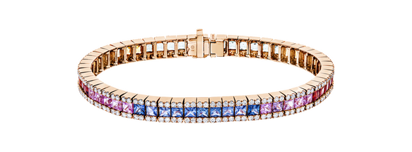 Brogle Selection sapphire bracelet Rainbow Brogle Selection sapphire bracelet Rainbow