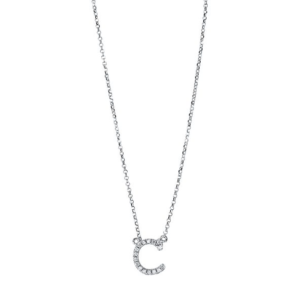 Brogle Classic necklace with diamond letter C Brogle Classic necklace with diamond letter C