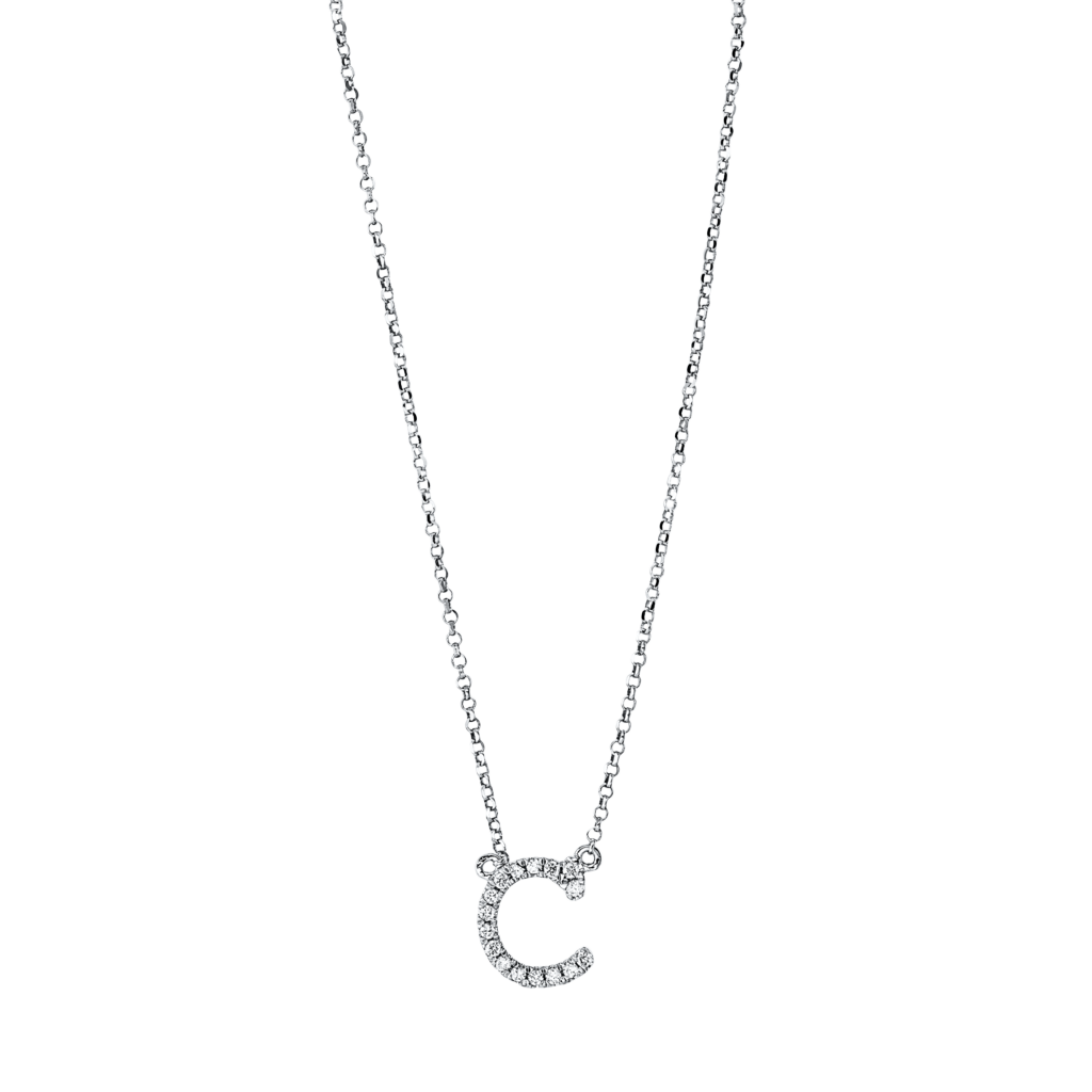 Brogle Classic necklace with diamond letter C Brogle Classic necklace with diamond letter C