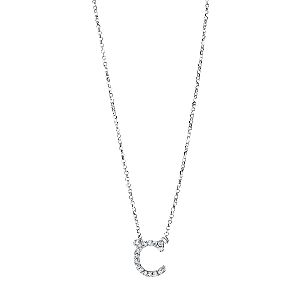 Brogle Classic necklace with diamond letter C Brogle Classic necklace with diamond letter C