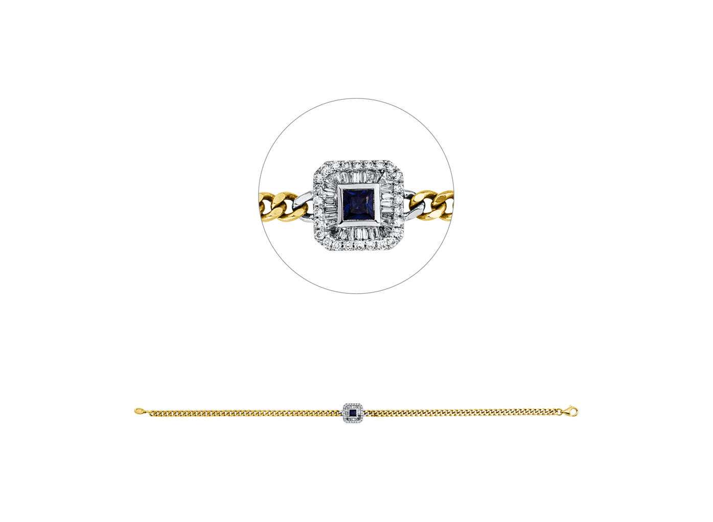 Brogle Classic bicolour sapphire bracelet Brogle Classic bicolour sapphire bracelet
