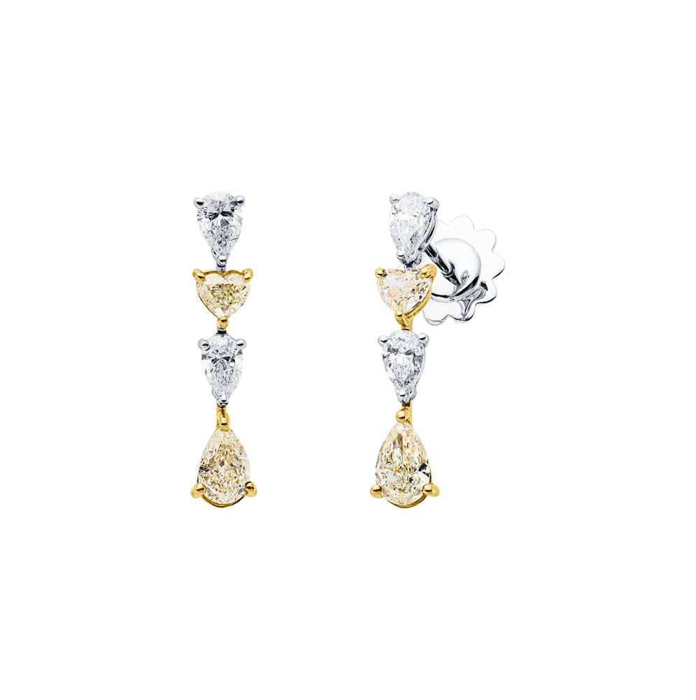 Brogle Selection Bicolor diamond earrings