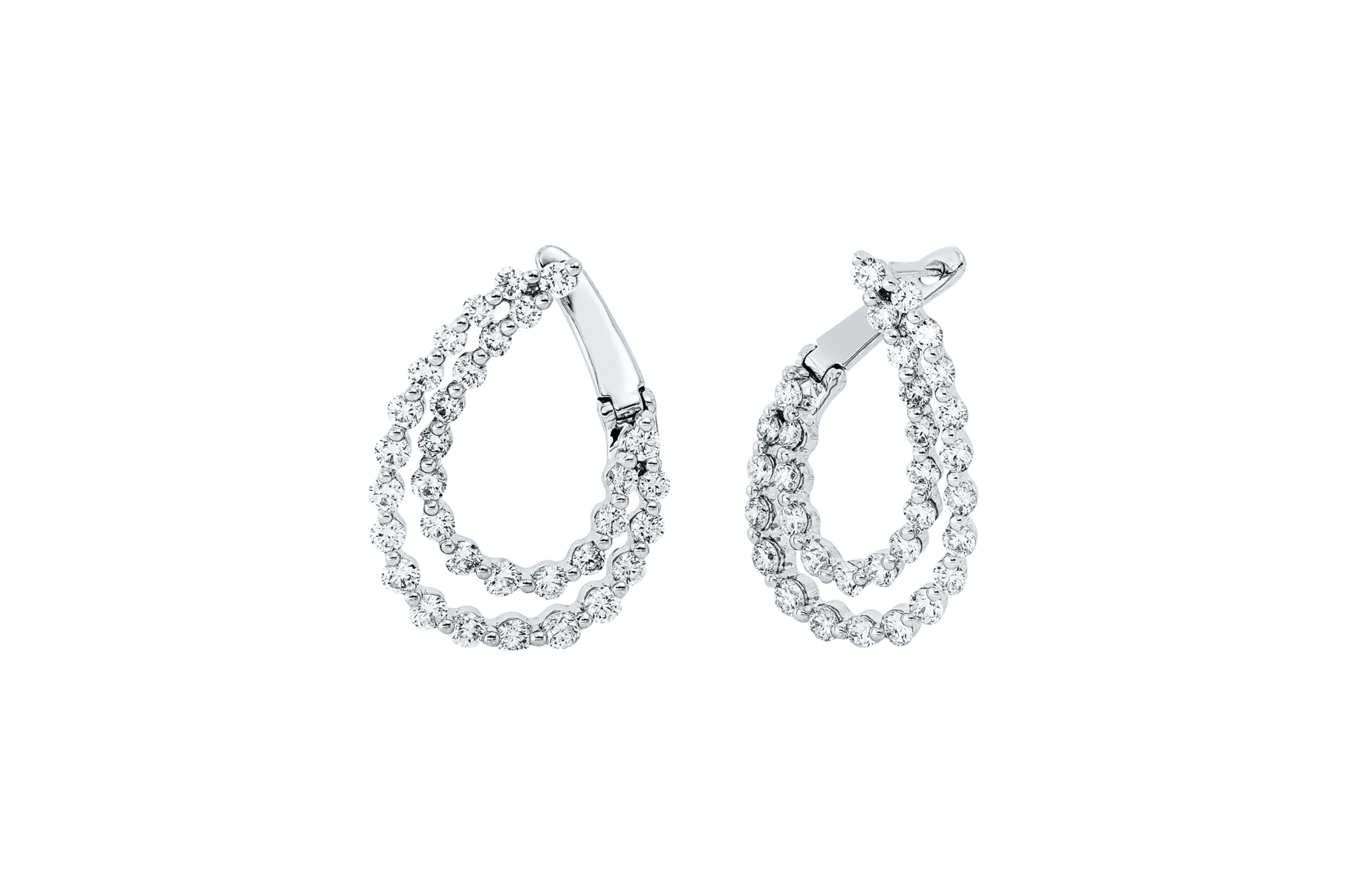 Brogle Selection diamond hoop earrings Brogle Selection diamond hoop earrings