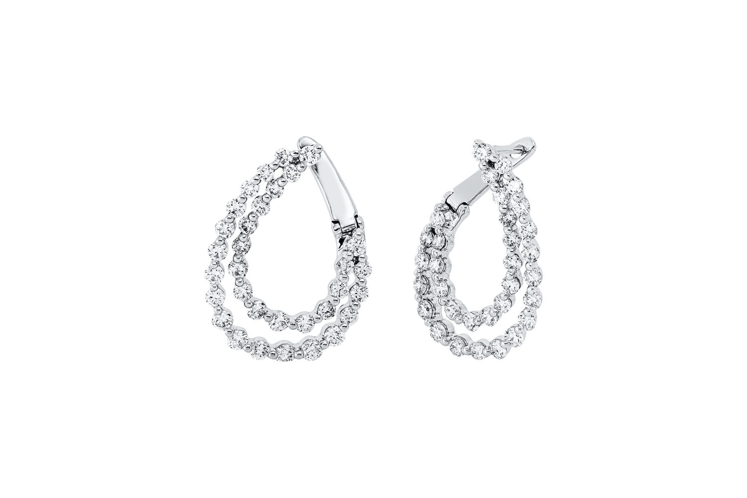 Brogle Selection diamond hoop earrings Brogle Selection diamond hoop earrings