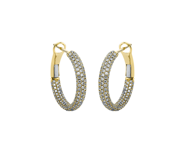 Brogle Selection diamond hoop earrings
