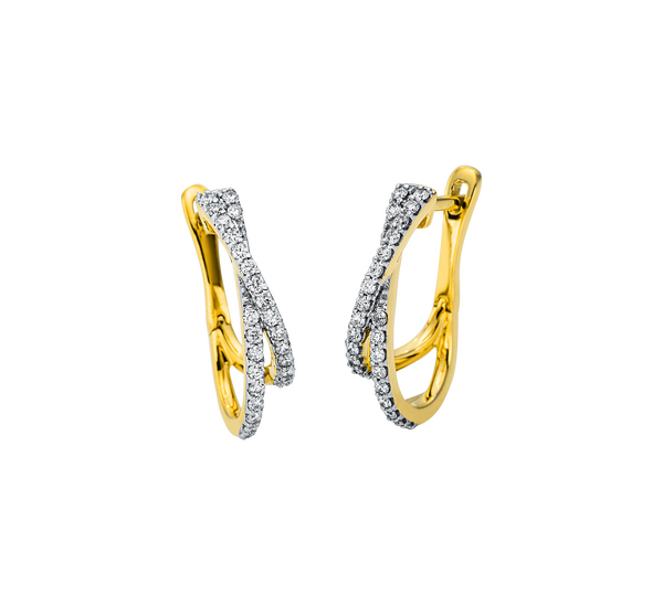 Brogle Classic diamond hoop earrings Brogle Classic diamond hoop earrings