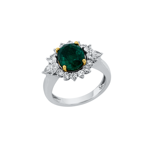 Brogle Selection bicolour emerald ring Brogle Selection bicolour emerald ring