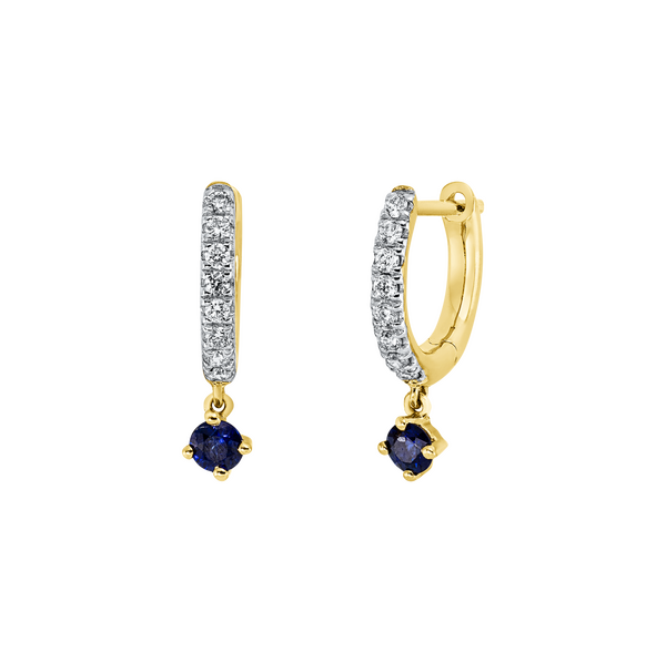 Brogle Classic sapphire hoop earrings