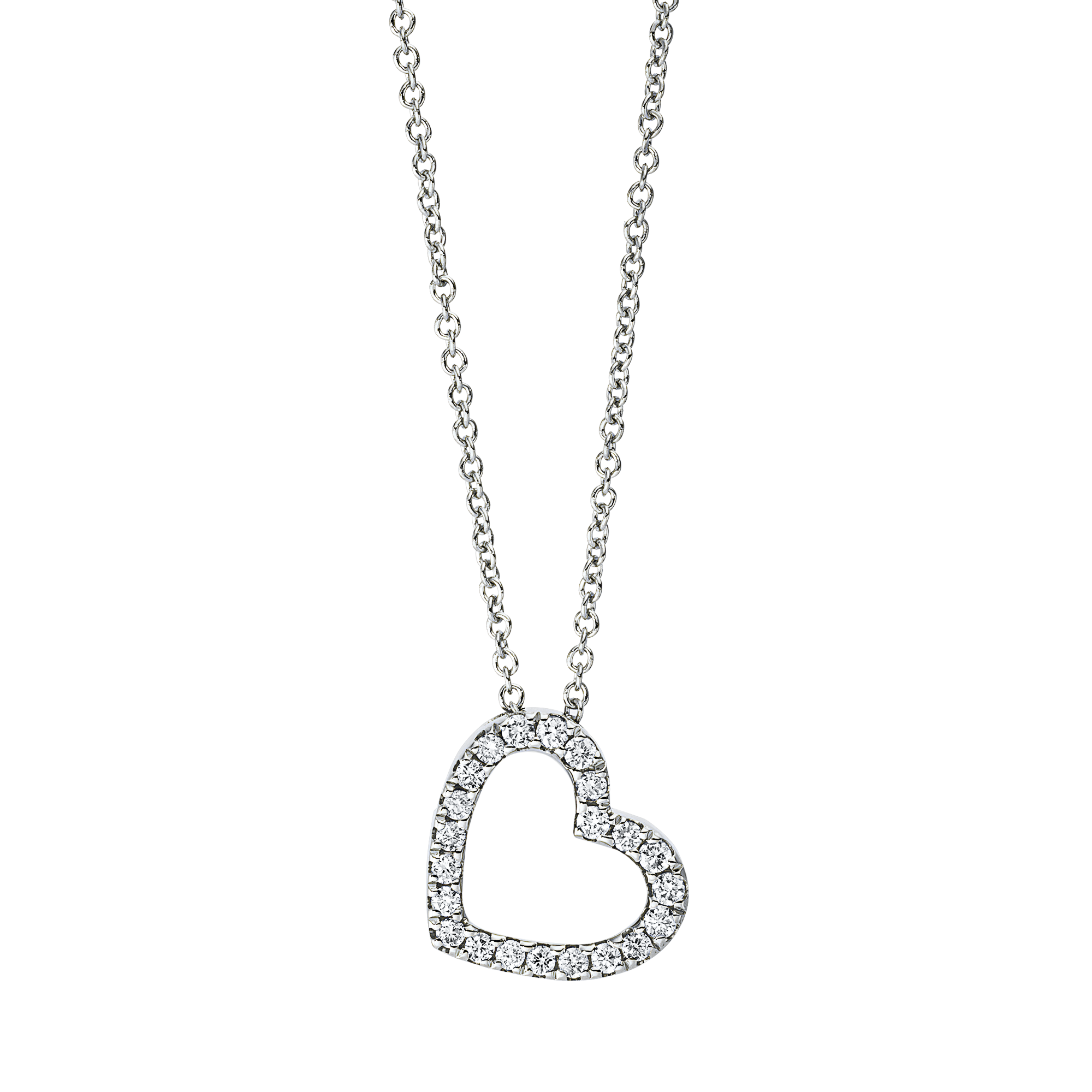 Brogle Classic necklace with diamond heart Brogle Classic necklace with diamond heart