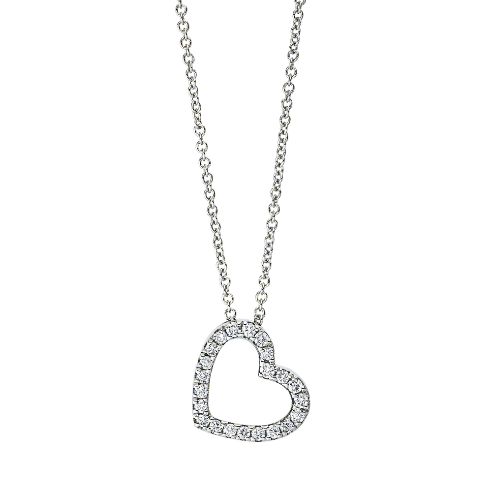 Brogle Classic necklace with diamond heart Brogle Classic necklace with diamond heart