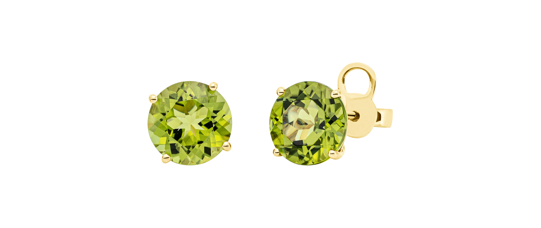 Brogle Classic peridot ear studs