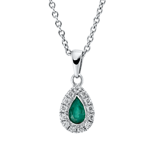 Brogle Classic necklace with emerald pendant