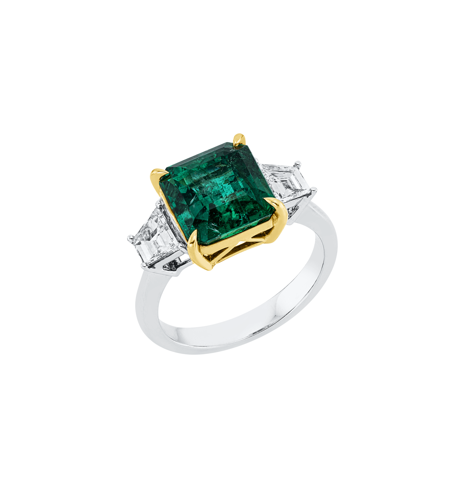 Brogle Selection bicolour emerald ring