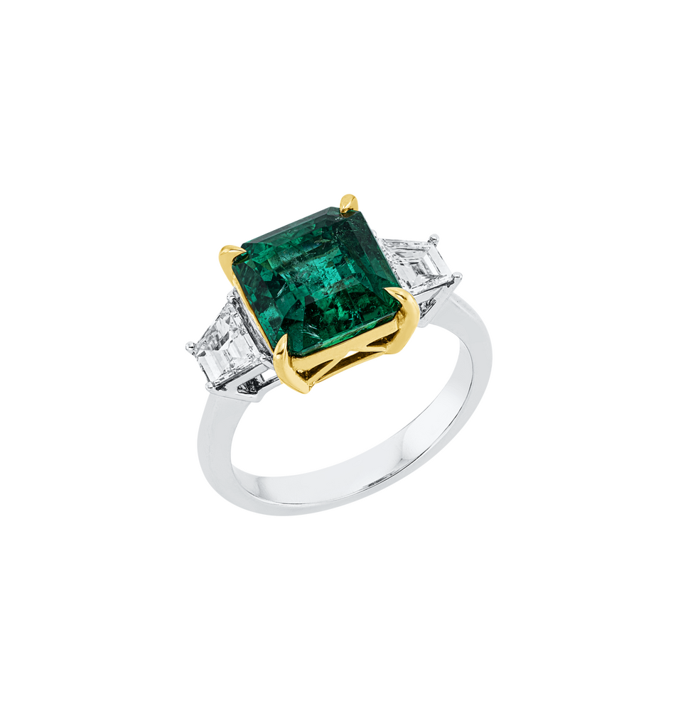 Brogle Selection bicolour emerald ring Brogle Selection bicolour emerald ring