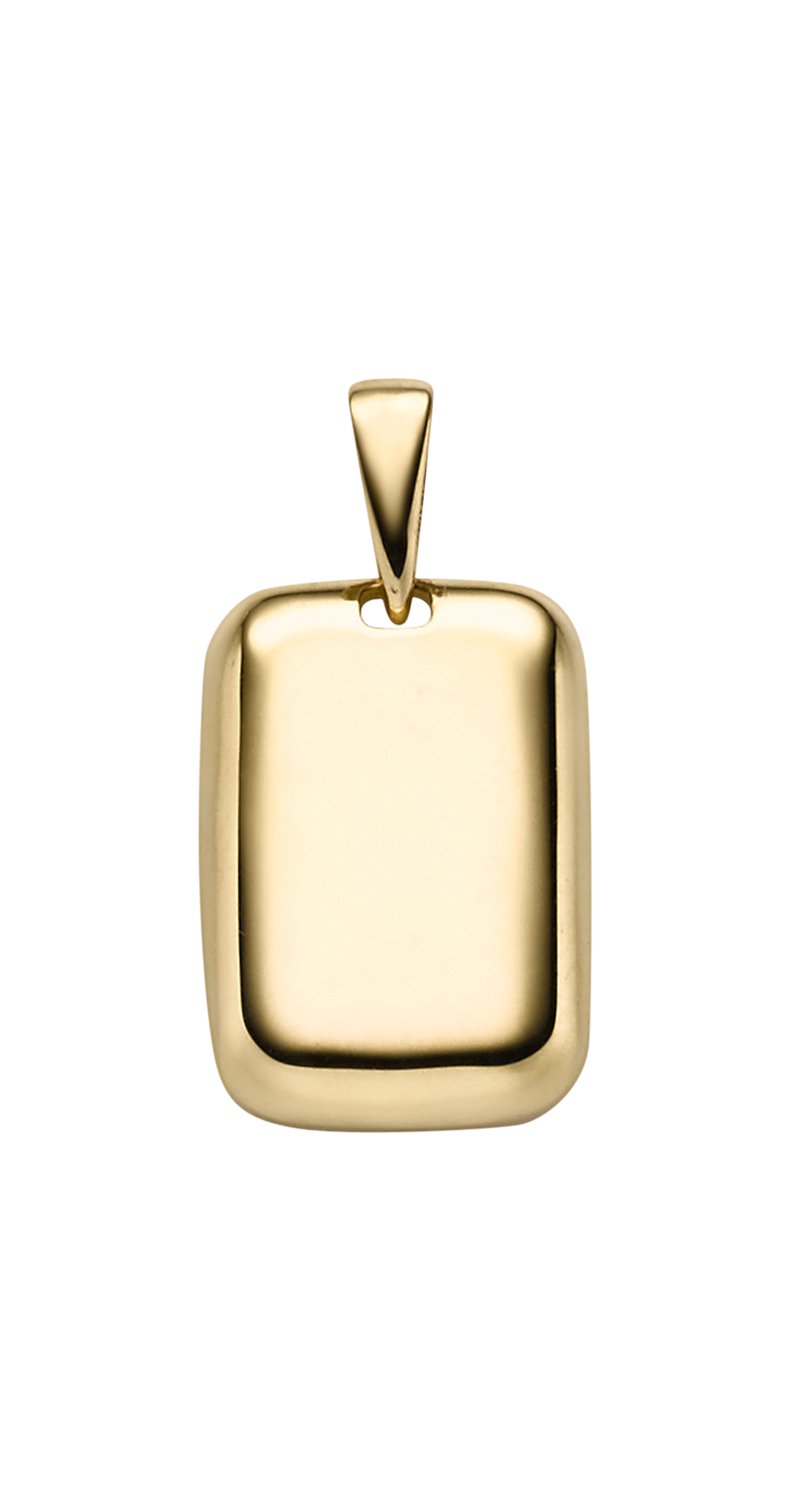 Brogle Classic engraved pendant "Rectangular" in gold Brogle Classic engraved pendant "Rectangular" in gold