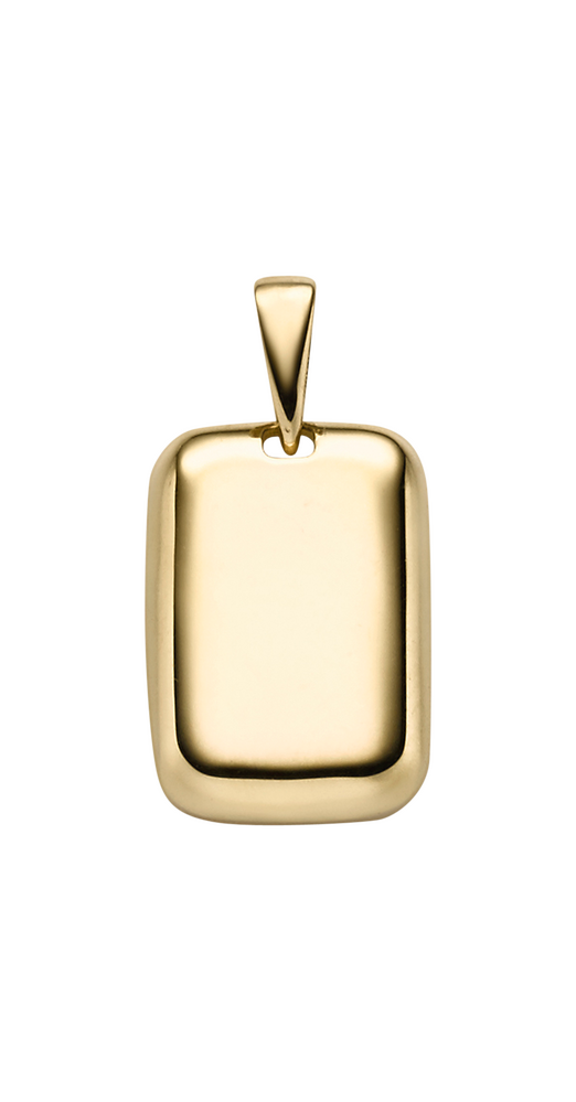 Brogle Classic engraved pendant "Rectangular" in gold Brogle Classic engraved pendant "Rectangular" in gold