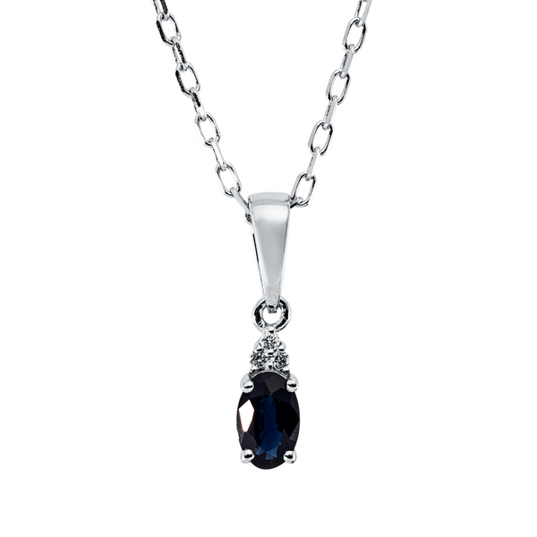 Brogle Classic necklace with sapphire pendant Brogle Classic necklace with sapphire pendant