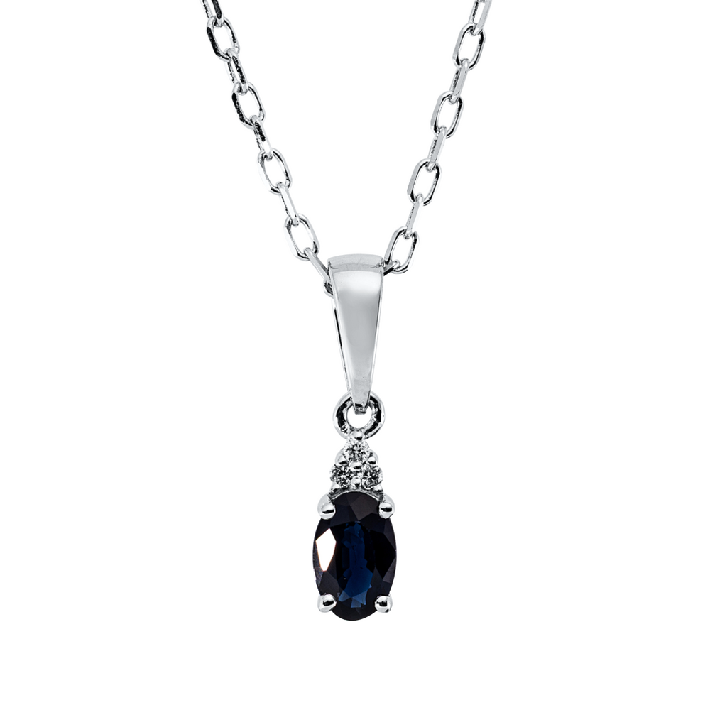 Brogle Classic necklace with sapphire pendant Brogle Classic necklace with sapphire pendant