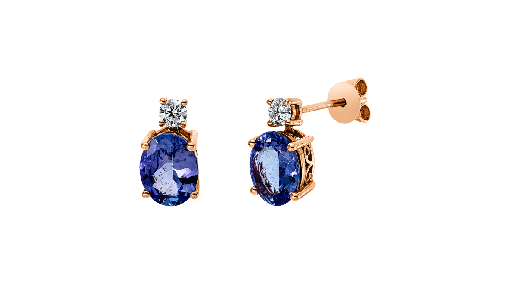 Brogle Classic tanzanite ear studs Brogle Classic tanzanite ear studs