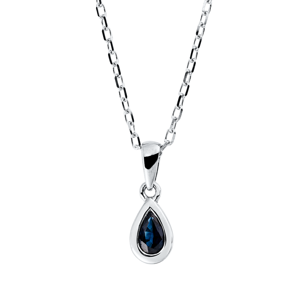 Brogle Classic necklace with sapphire pendant Brogle Classic necklace with sapphire pendant
