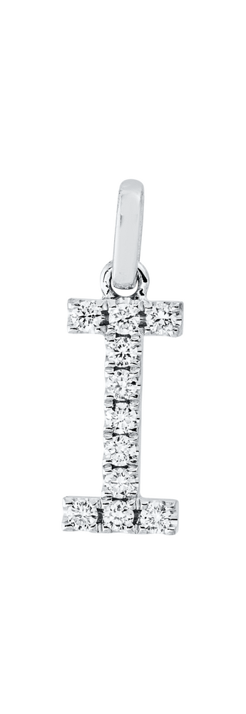 Brogle Classic letter pendant I with diamonds