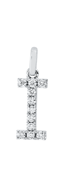 Brogle Classic letter pendant I with diamonds