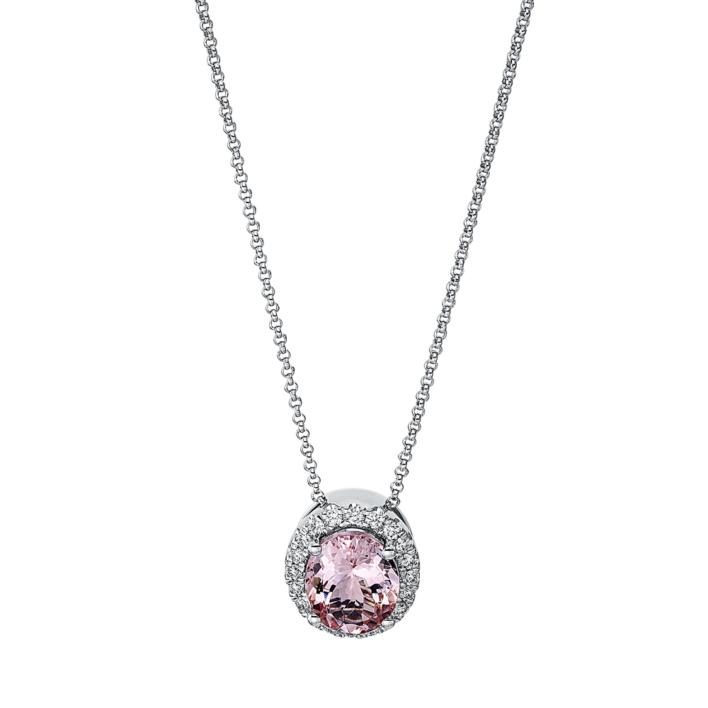 Brogle Classic gold chain with morganite pendant