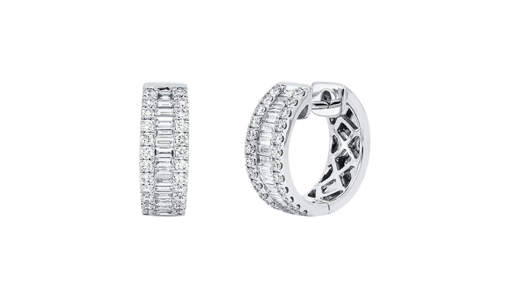 Brogle Selection diamond hoop earrings