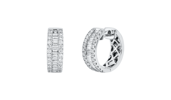 Brogle Selection diamond hoop earrings