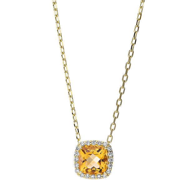 Brogle Classic Kette mit Citrinanhänger