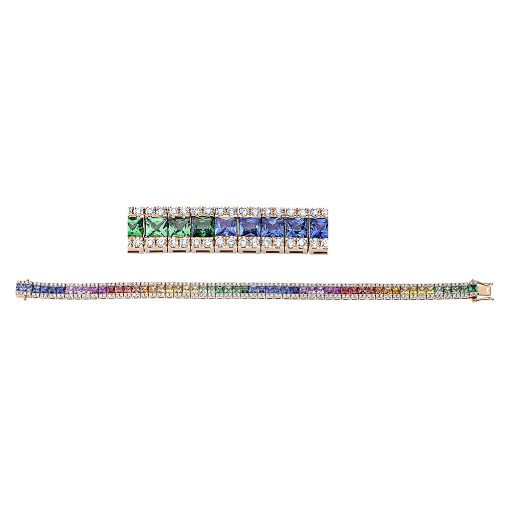 Brogle Selection sapphire bracelet Rainbow Brogle Selection sapphire bracelet Rainbow