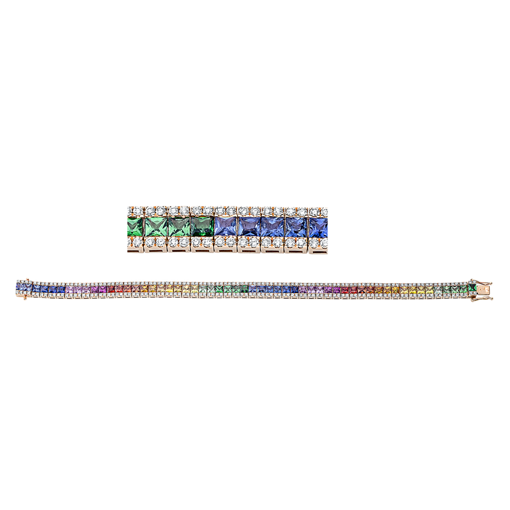 Brogle Selection sapphire bracelet Rainbow Brogle Selection sapphire bracelet Rainbow