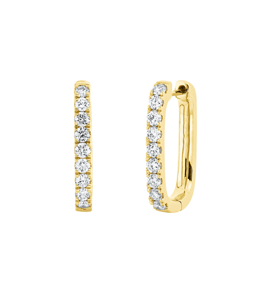 Brogle Classic diamond hoop earrings
