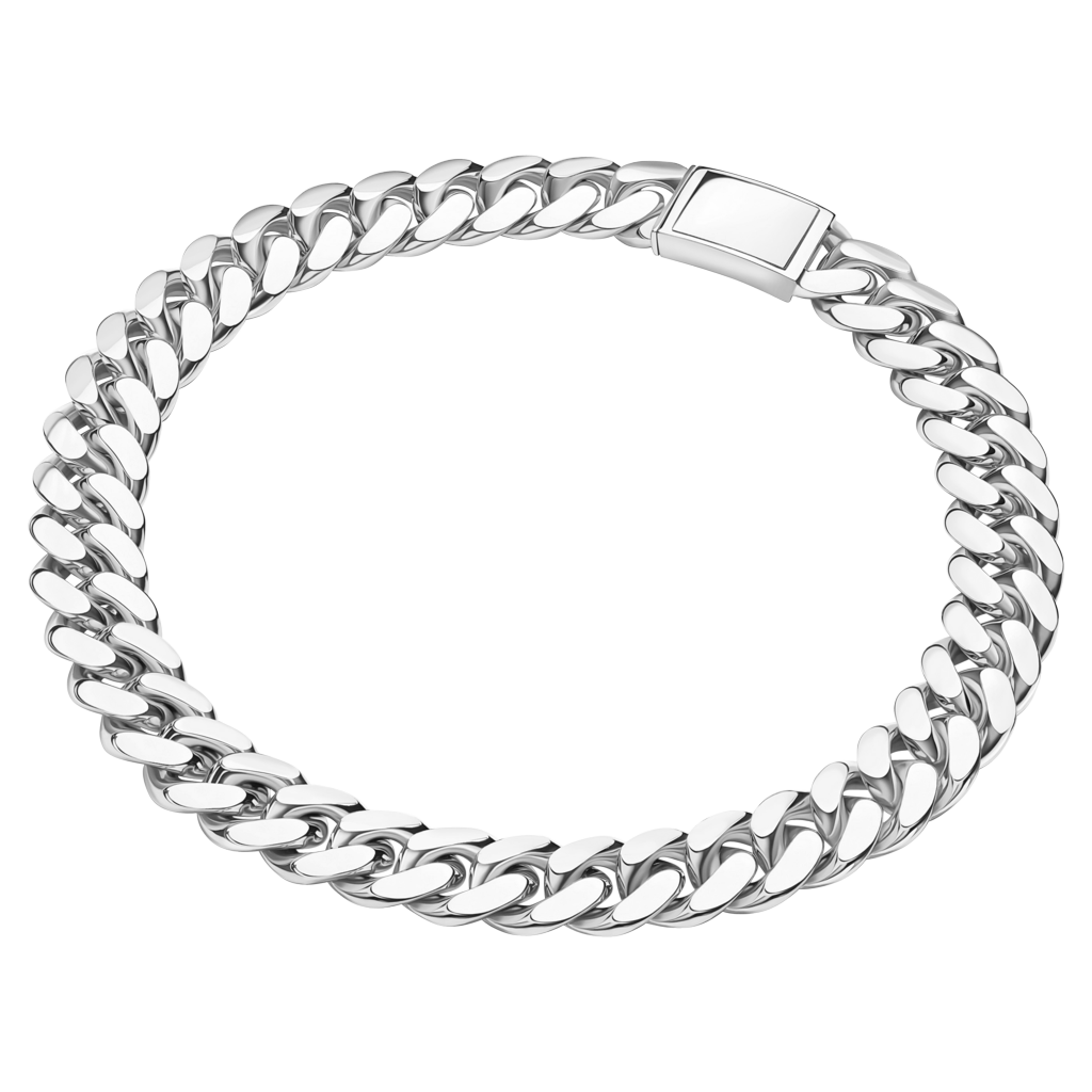 Emil Kraus Cuban Link Panzerkette oval diamantiert, 18mm Emil Kraus Cuban Link Panzerkette oval diamantiert, 18mm