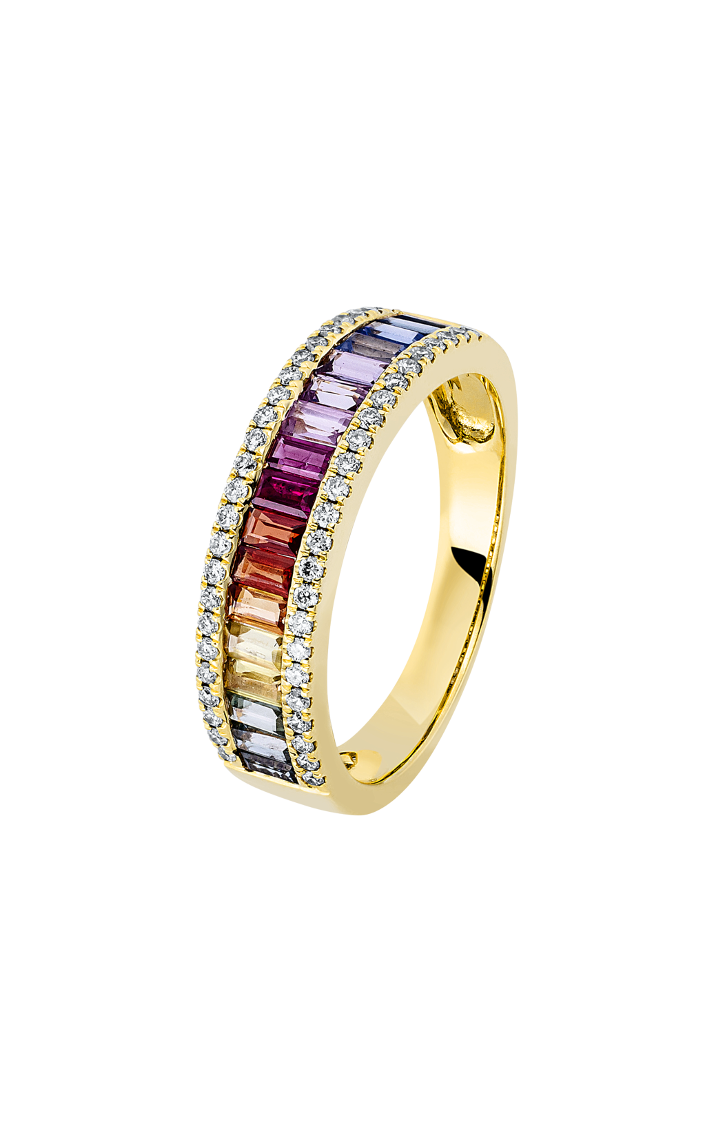 Brogle Classic Sapphire Ring Rainbow